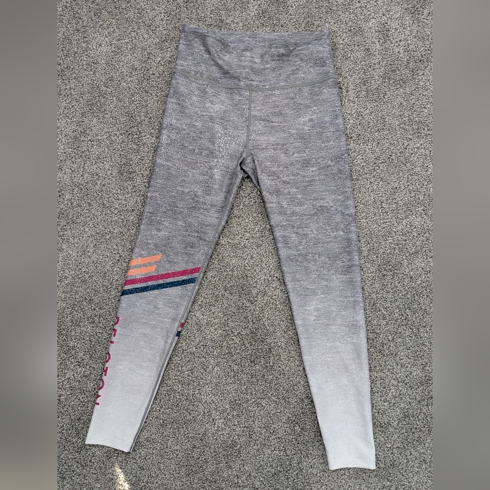 Peloton Women's Size Medium Sparkle Athletic Leggings Biking Hiking Outdoor